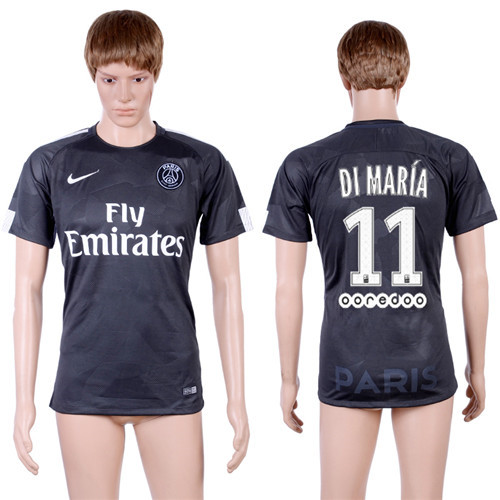 2017 18 Paris Saint Germain 11 DI MARIA Third Away Thailand Soccer Jersey