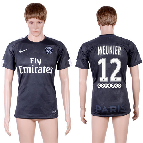 2017 18 Paris Saint Germain 12 MEUNIER Third Away Thailand Soccer Jersey