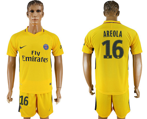 2017 18 Paris Saint Germain 16 AREOLA Away Soccer Jersey