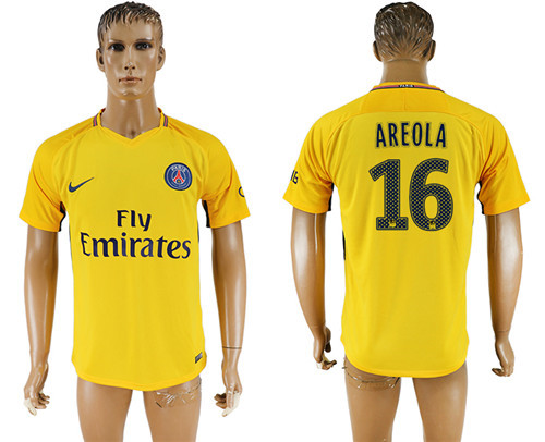 2017 18 Paris Saint Germain 16 AREOLA Away Thailand Soccer Jersey