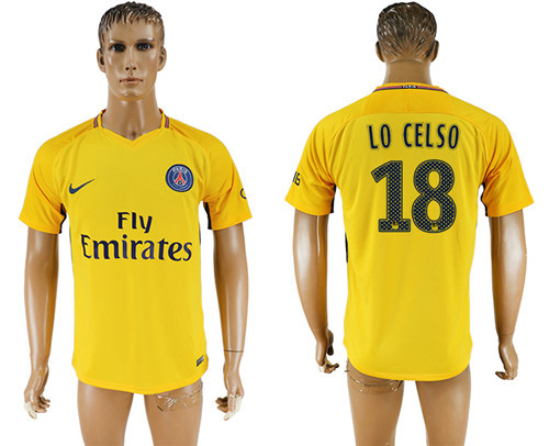 2017 18 Paris Saint Germain 18 LO CELSO Away Thailand Soccer Jersey