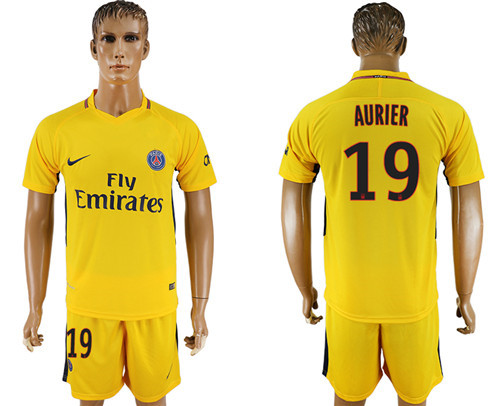 2017 18 Paris Saint Germain 19 AURIER Away Soccer Jersey