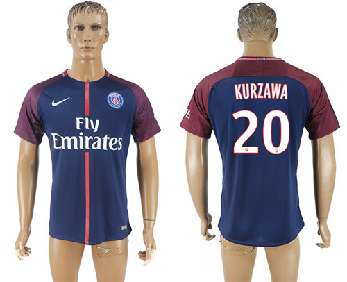 2017 18 Paris Saint Germain 20 KURZAWA Home Thailand Soccer Jersey