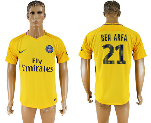 2017 18 Paris Saint Germain 21 BEN ARFA Away Thailand Soccer Jersey