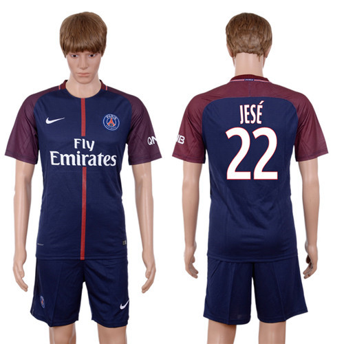 2017 18 Paris Saint Germain 22 JESE Home Soccer Jersey