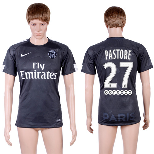 2017 18 Paris Saint Germain 27 PASTORE Third Away Thailand Soccer Jersey