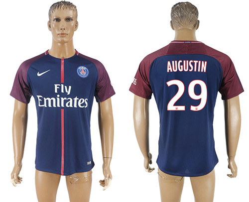 2017 18 Paris Saint Germain 29 AUGUSTIN Home Thailand Soccer Jersey