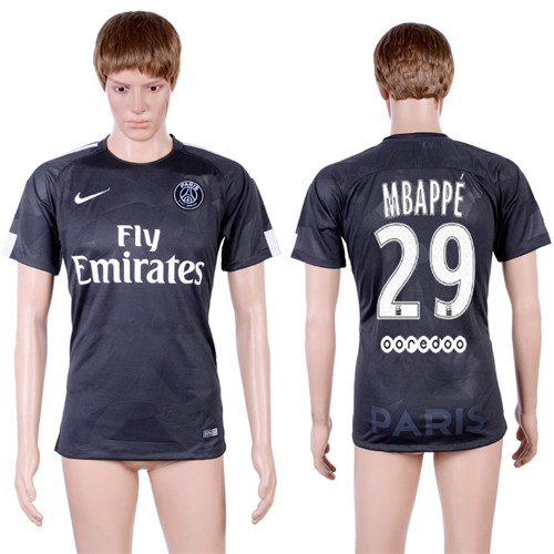 2017 18 Paris Saint Germain 29 MBAPPE Third Away Thailand Soccer Jersey