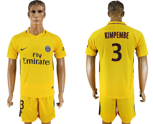 2017 18 Paris Saint Germain 3 KIMPEMBE Away Soccer Jersey