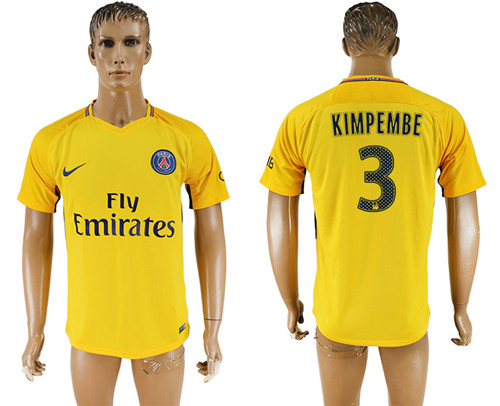 2017 18 Paris Saint Germain 3 KIMPEMBE Away Thailand Soccer Jersey