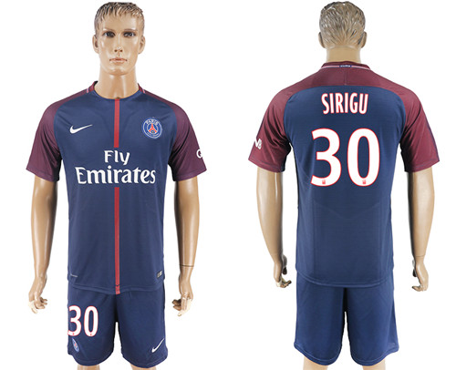 2017 18 Paris Saint Germain 30 SIRIGU Home Soccer Jersey