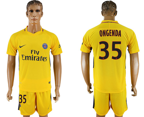 2017 18 Paris Saint Germain 35 ONGENDA Away Soccer Jersey