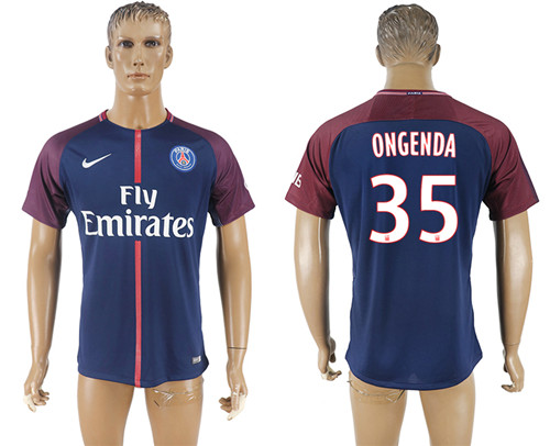 2017 18 Paris Saint Germain 35 ONGENDA Home Thailand Soccer Jersey