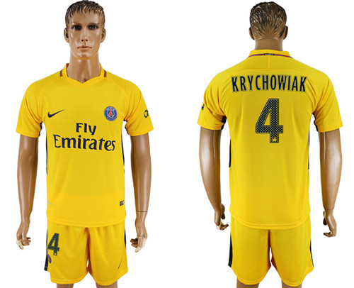 2017 18 Paris Saint Germain 4 KRYCHOWIAK Away Soccer Jersey