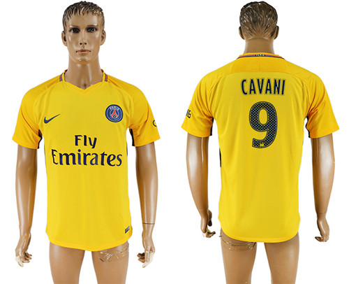 2017 18 Paris Saint Germain 9 CAVANI Away Thailand Soccer Jersey