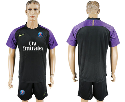 2017 18 Paris Saint Germain Black Goalkeeper Soccer Jersey