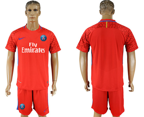 2017 18 Paris Saint Germain Red Goalkeeper Soccer Jersey