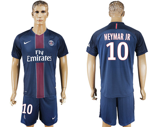 2017 18 Paris St Germain 10 NEYMAR JR Home UEFA Champions League Soccer Jersey