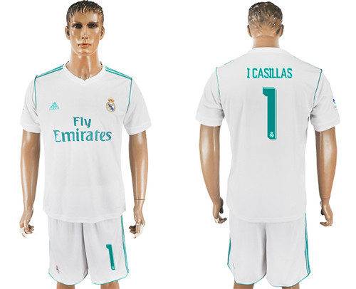 2017 18 Real Madrid 1 I CASILLAS Home Soccer Jersey