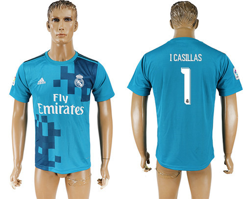 2017 18 Real Madrid 1 I CASILLAS Third Away Thailand Soccer Jersey