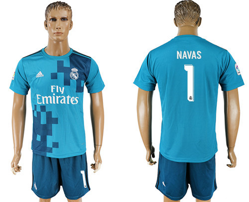 2017 18 Real Madrid 1 NAVAS Third Away Soccer Jersey