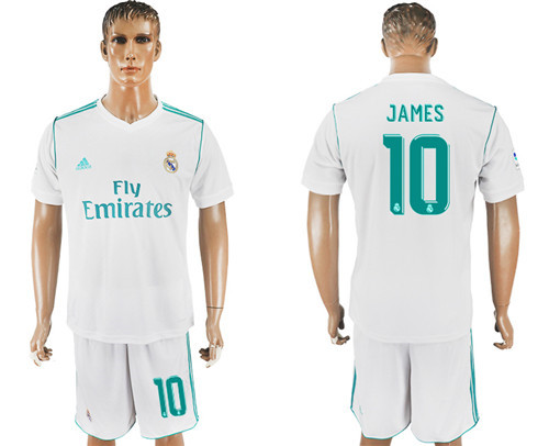 2017 18 Real Madrid 10 JAMES Home Soccer Jersey