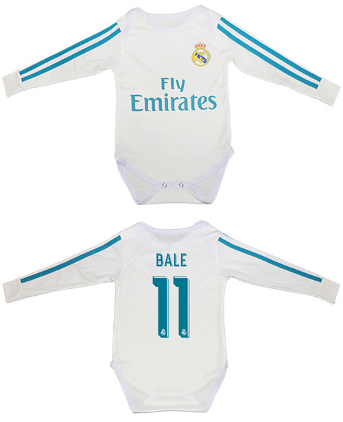 2017 18 Real Madrid 11 BALE Home Toddler Soccer Jersey