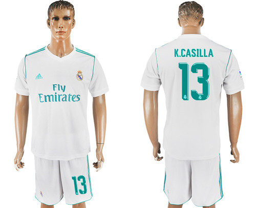 2017 18 Real Madrid 13 K.CASILLA Home Soccer Jersey