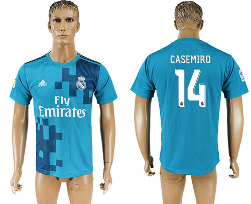 2017 18 Real Madrid 14 CASEMIRO Third Away Thailand Soccer Jersey