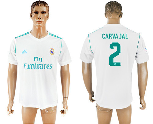 2017 18 Real Madrid 2 CARVAJAL Home Thailand Soccer Jersey