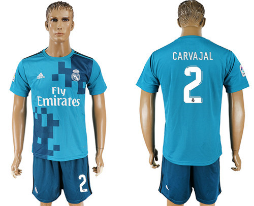 2017 18 Real Madrid 2 CARVAJAL Third Away Soccer Jersey