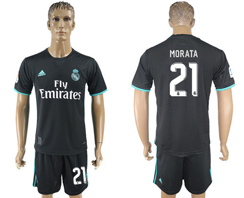 2017 18 Real Madrid 21 MORATA Away Soccer Jersey