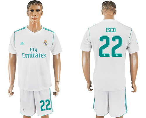 2017 18 Real Madrid 22 ISCO Home Soccer Jersey