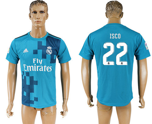 2017 18 Real Madrid 22 ISCO Third Away Thailand Soccer Jersey