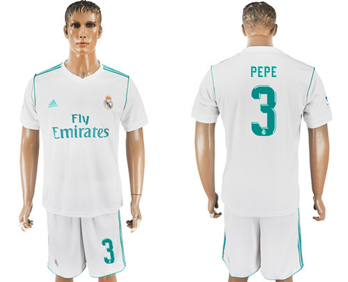 2017 18 Real Madrid 3 PEPE Home Soccer Jersey