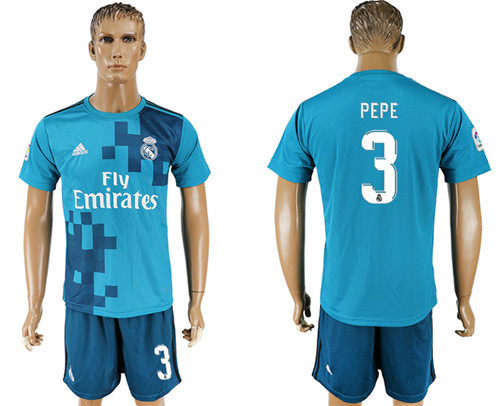2017 18 Real Madrid 3 PEPE Third Away Soccer Jersey
