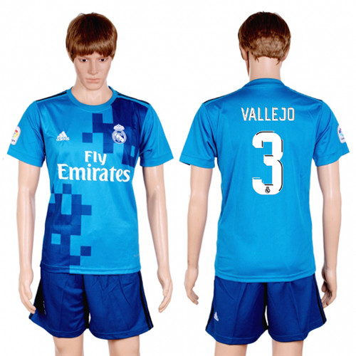 2017 18 Real Madrid 3 VALLEJO Third Away Soccer Jersey