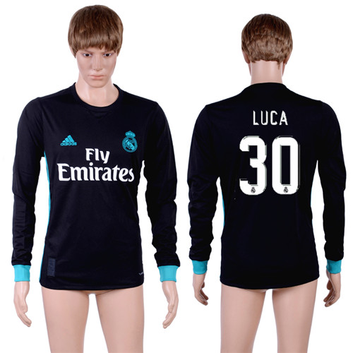 2017 18 Real Madrid 30 LUCA Away Long Sleeve Thailand Soccer Jersey