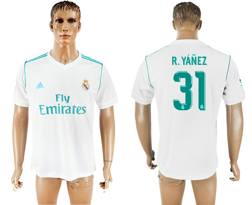 2017 18 Real Madrid 31 R.YANEZ Home Thailand Soccer Jersey