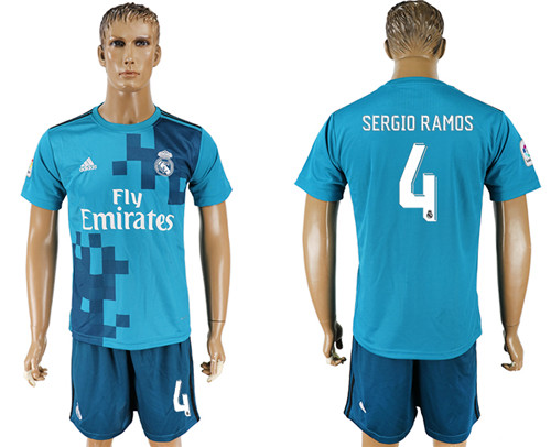 2017 18 Real Madrid 4 SERGIO RAMOS Third Away Soccer Jersey