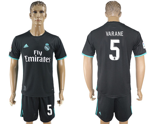 2017 18 Real Madrid 5 VARANE Away Soccer Jersey