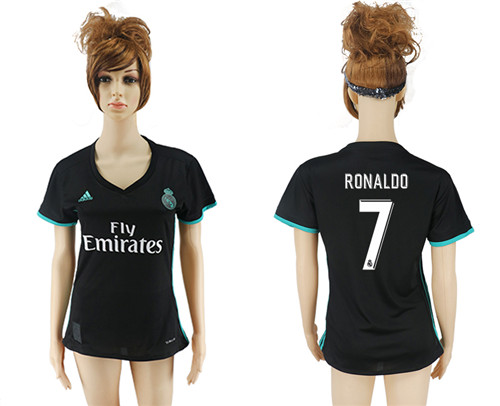 2017 18 Real Madrid 7 RONALDO Away Women Soccer Jersey