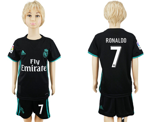 2017 18 Real Madrid 7 RONALDO Away Youth Soccer Jersey