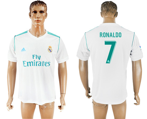 2017 18 Real Madrid 7 RONALDO Home Thailand Soccer Jersey