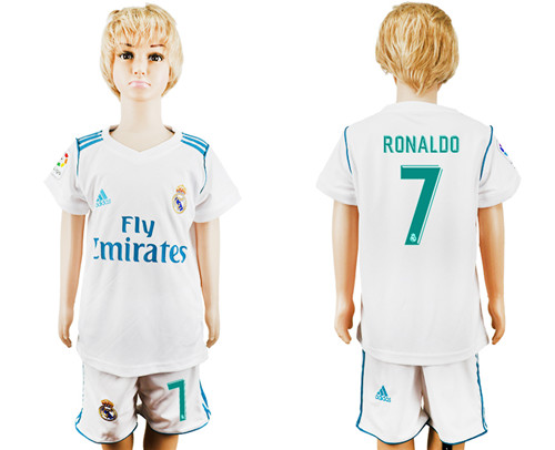 2017 18 Real Madrid 7 RONALDO Home Youth Soccer Jersey