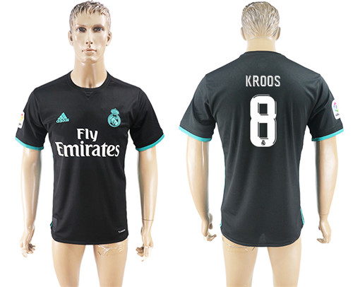 2017 18 Real Madrid 8 KROOS Away Thailand Soccer Jersey