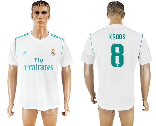 2017 18 Real Madrid 8 KROOS Home Thailand Soccer Jersey