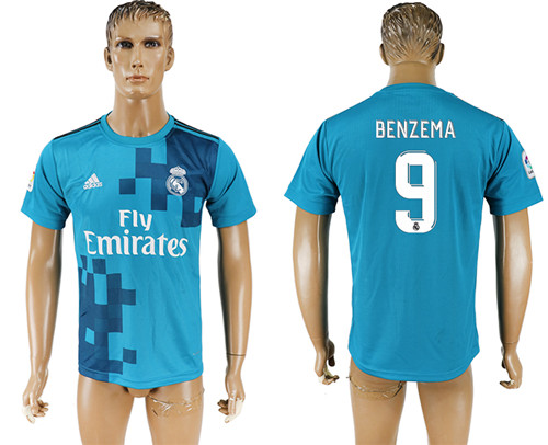 2017 18 Real Madrid 9 BENZEMA Third Away Thailand Soccer Jersey