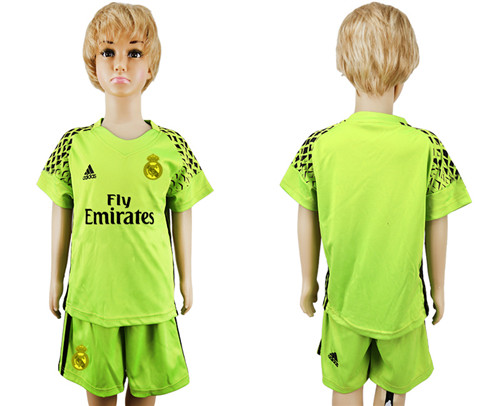 2017 18 Real Madrid Green Youth Goalkeeper Soccer Jersey