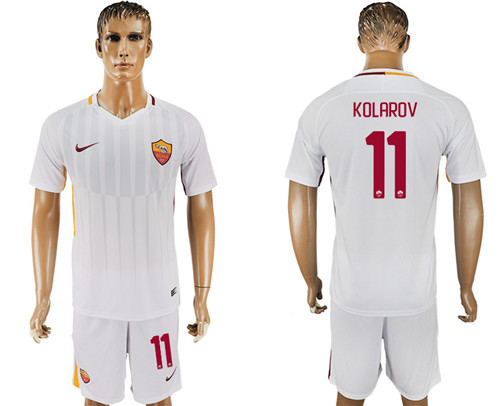 2017 18 Roma 11 KOLAROV Away Soccer Jersey